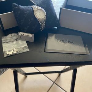 Women’s Bulova crystal watch. Used but gorgeous. Will need battery.